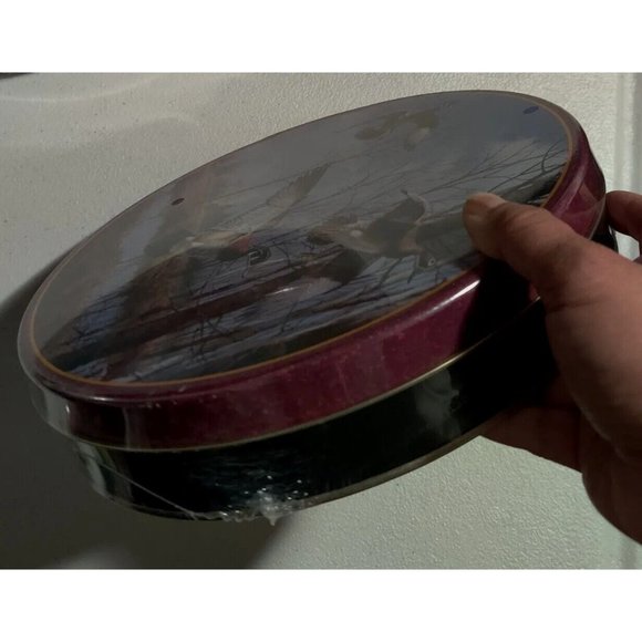 Vtg Dave Maass Duck 9.75" Round Tin Lake City Minnesota Wild Wings Artwork Rare - Picture 9 of 16